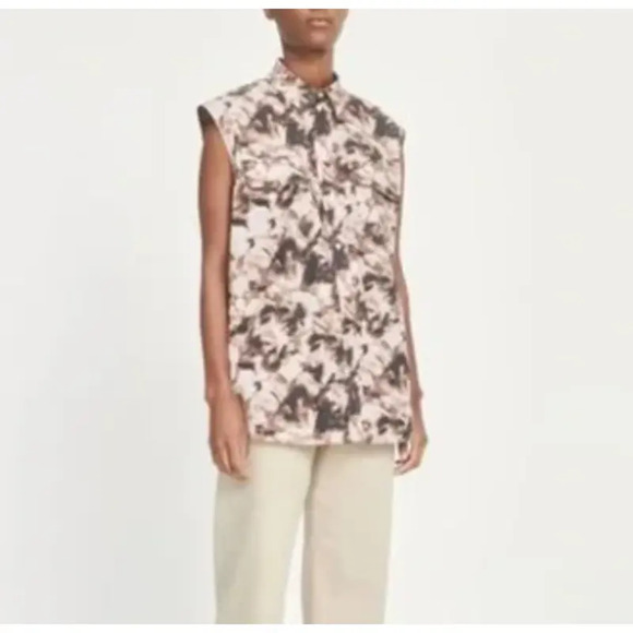 NWOT Samsoe Samsoe Tea Shirt Top in Camo Clay M (b33.5cp) - Picture 1 of 1